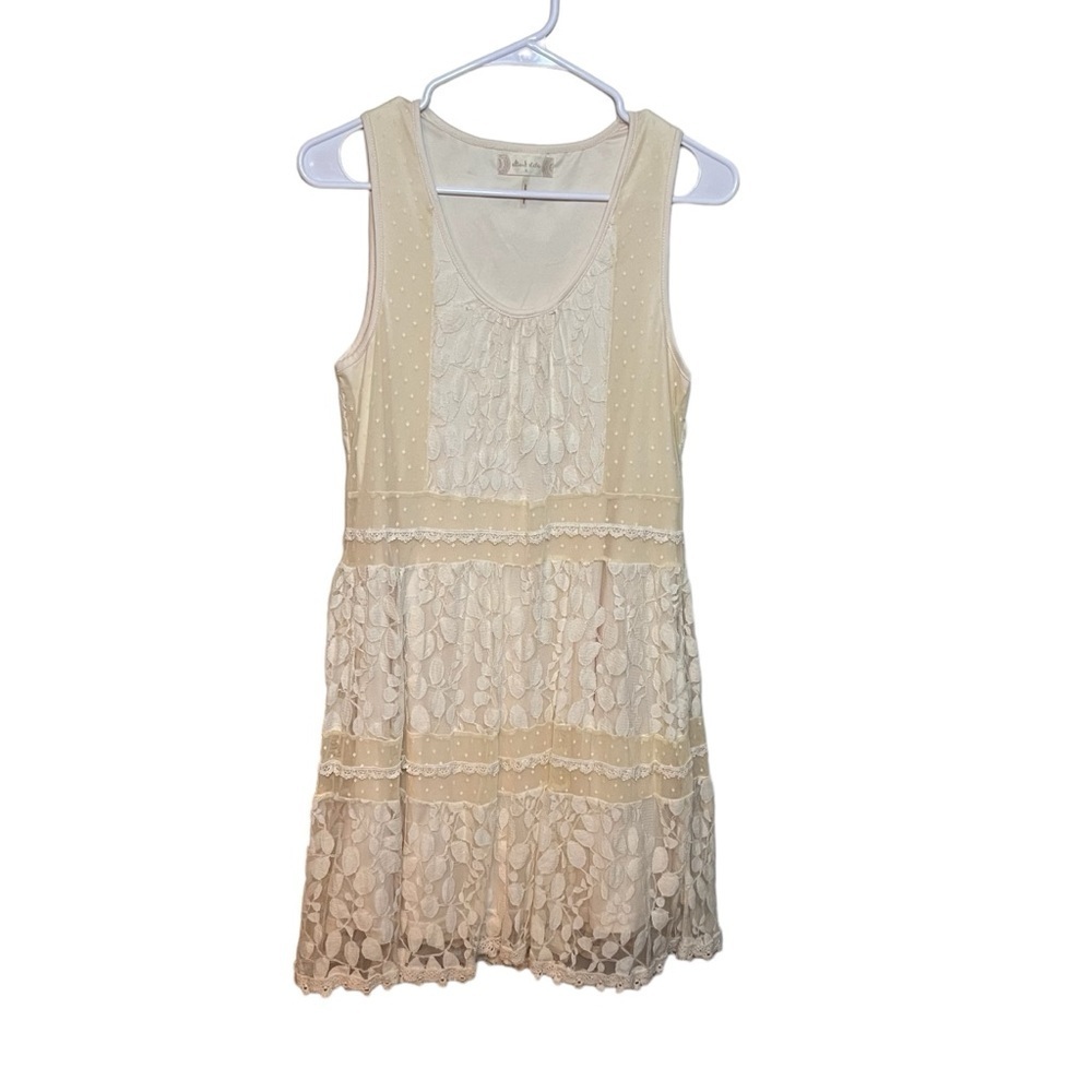 Altar'd state Dress Womens Small cream Floral Embroidered Coastal CowGirl